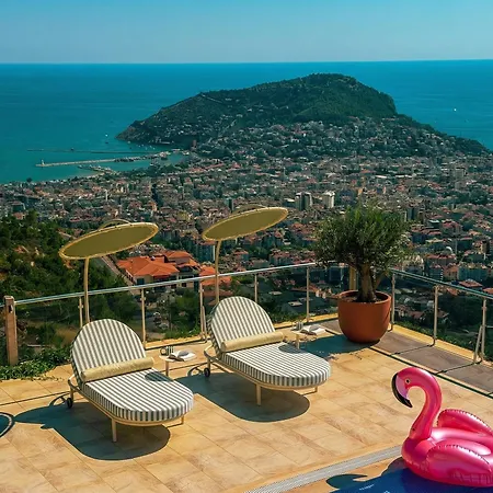 Qoople Toscana - Panoramic 360 Sea & Castle View فيلة ألانيا
